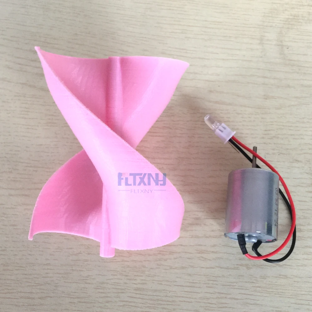 Gerador de Lâminas Micro Motor Pequeno Luzes Led Eixo Vertical Turbina Eólica Conjunto Completo Faça Você Mesmo Moinho Vento Cor Rosa Novo dc Mod. 146267 3 Cheap Geradores de energia alternativa