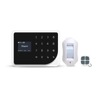 

433mhz WIFI gsm alarm system Touch Keyboard IOS Android APP control Home Burglar alarm system Spanish Language voice alarm