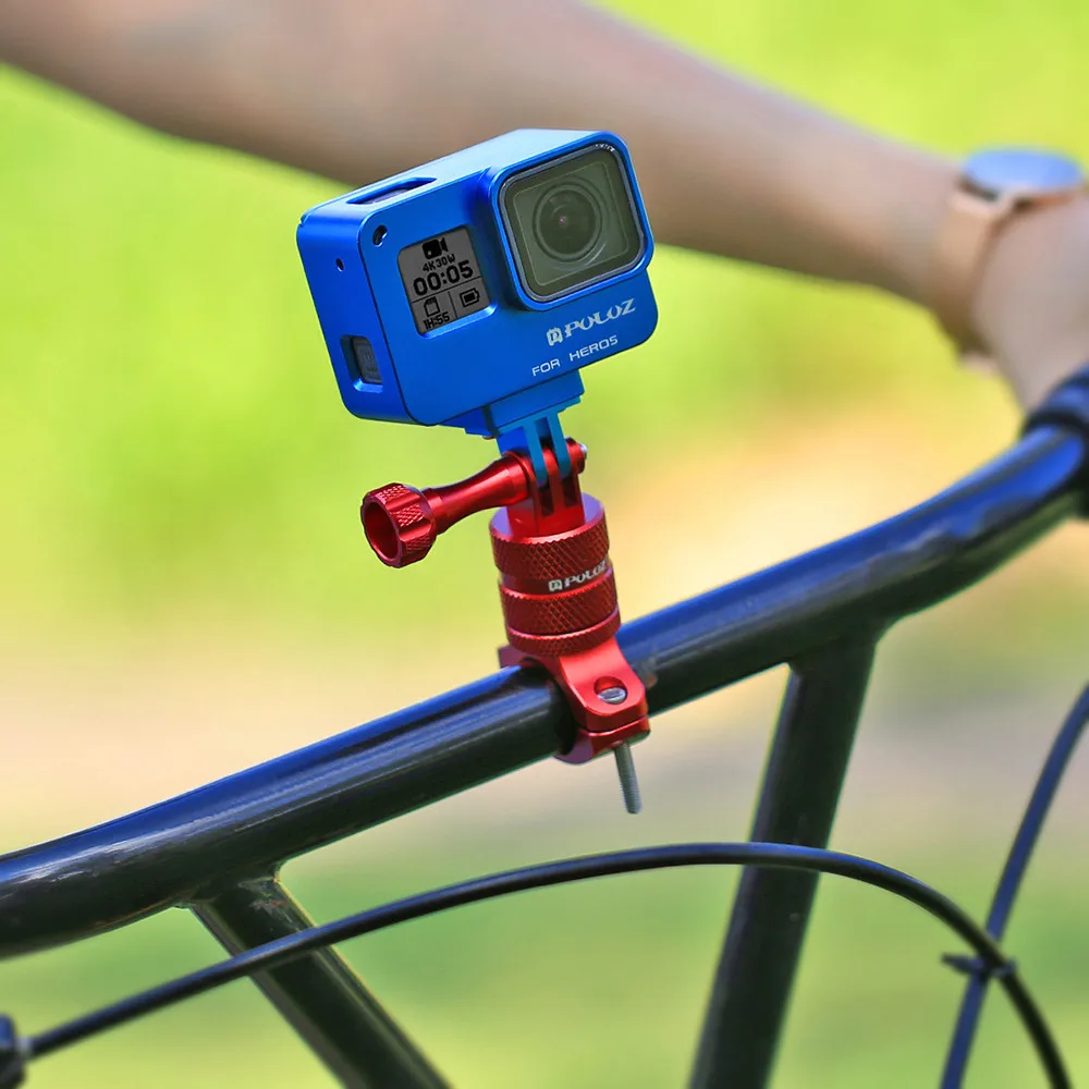 Алюминиевый сплав, крепление на руль велосипеда, держатель для камеры GoPro Hero, для съемки на открытом воздухе, GoPro, велосипедный стенд, новинка, A30528