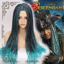 Изображением героев фильма «наследники» 2 Uma Косплэй парик плетеный синтетический модный костюм парики реквизит на Хэллоуин, костюм для сцены, косплея подарок Прямая поставка