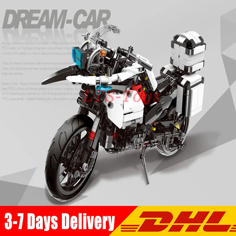 

XingBao 03019 1075Pcs The Patrol Motorcycle Set Building Blocks Bricks Educational Funny Toy Model Gifts For Children