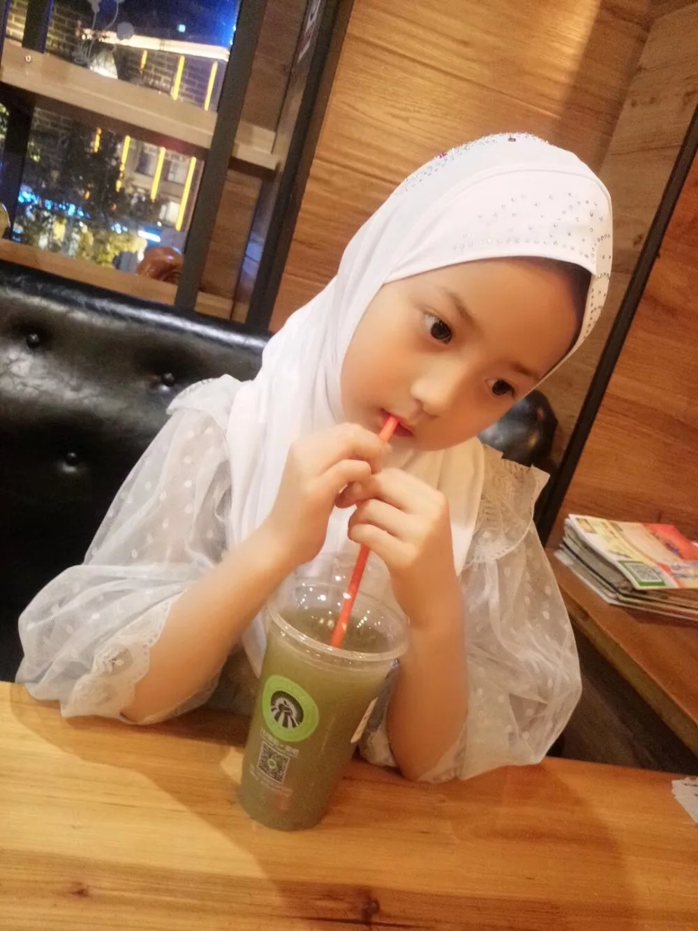 24 шт./лот) Разные цвета маленькие девочки мусульманский хиджаб дети исламский шарф XHGT025