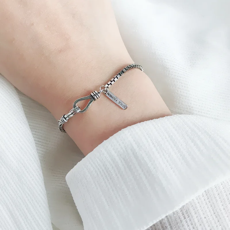 

Fashion Style Bransoletka 925 Sterling Silver Chain Bracelets For Women Girl Bracelets & Bangles Pulseras Plata De Ley 925 Mujer