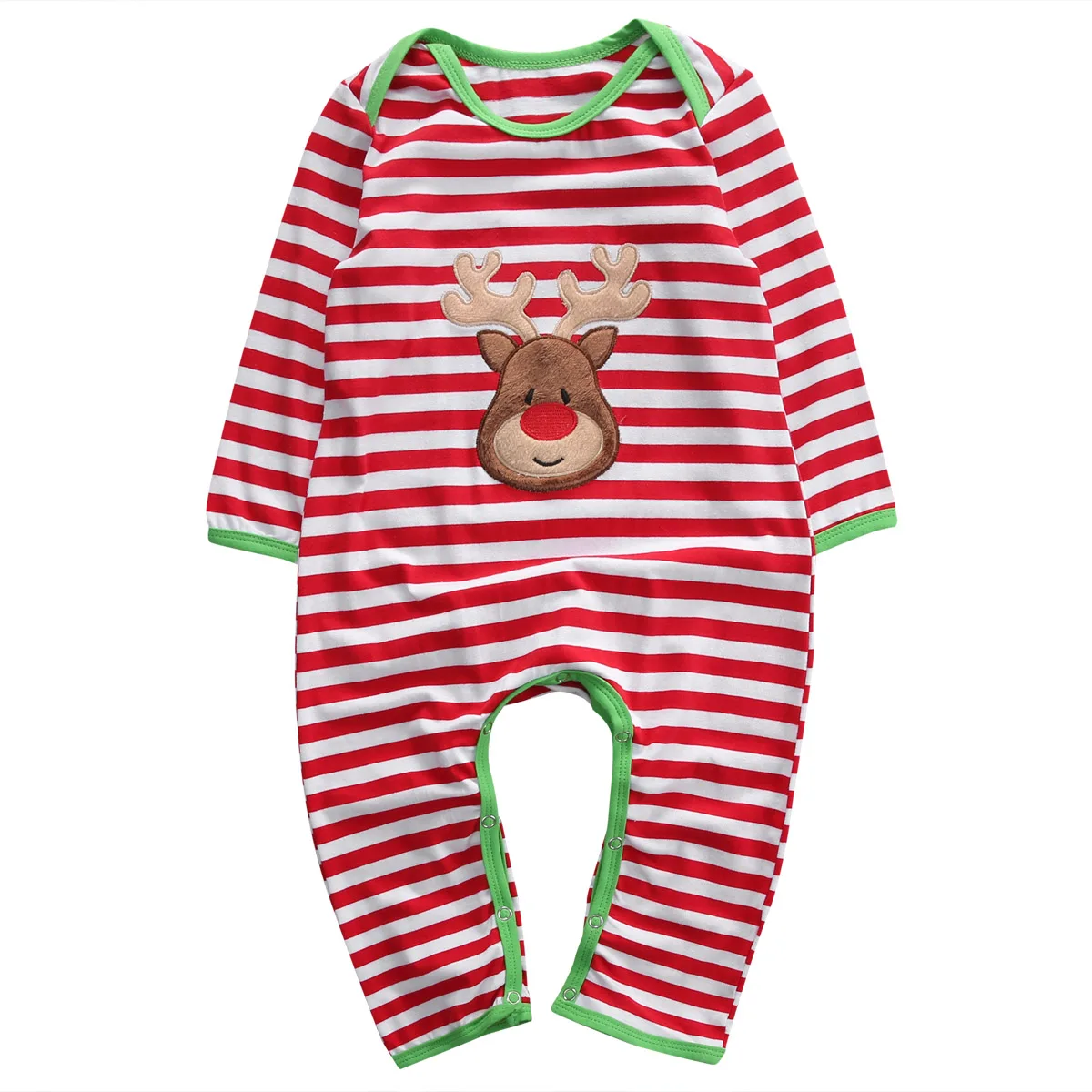 Baby Boys Girls Deer Long Sleeve Grows Jumpsuit Toddler Merry Christmas Outfits