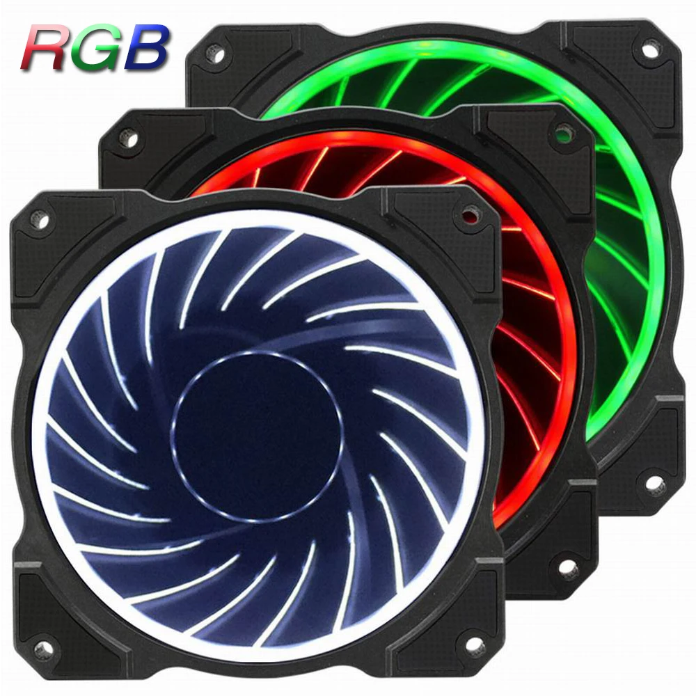 3 PCS Jonsbo 120mm FR-131 PC Case cooler CPU Fan Computer Cooling Fan Radiator Colorful RGB LED Light 6 pin SATA for Intel DIY jonsbo cr 201 4 cpu 12cm heat pipe radiator side led fan