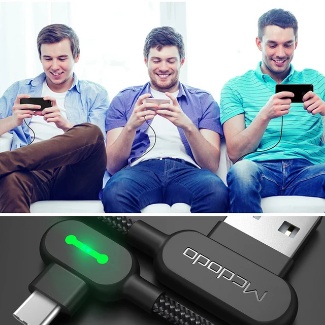 MCDODO USB Type C 90 Degree Fast Charging usb c cable L Type-c Data Cord Charger usb-c For Samsung S8 S9 Note 8 Xiaomi mi5 mi6