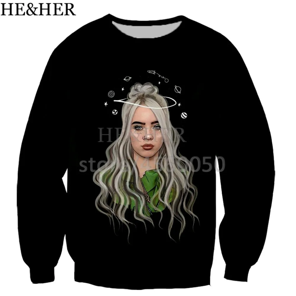 

New arrival fashion 3D printed hoodies men women giant star billie eilish sweatshirts unisex harajuku hoodie funny streetwear