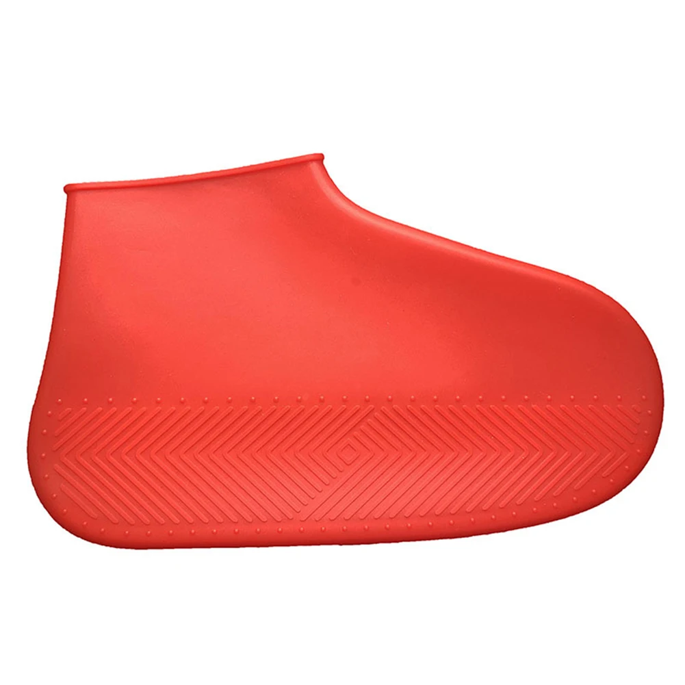 Многоразовые Нескользящие резиновые чехлы для обуви, водонепроницаемые силиконовые чехлы для обуви, уличные резиновые сапоги, защитные аксессуары для обуви - Цвет: Красный