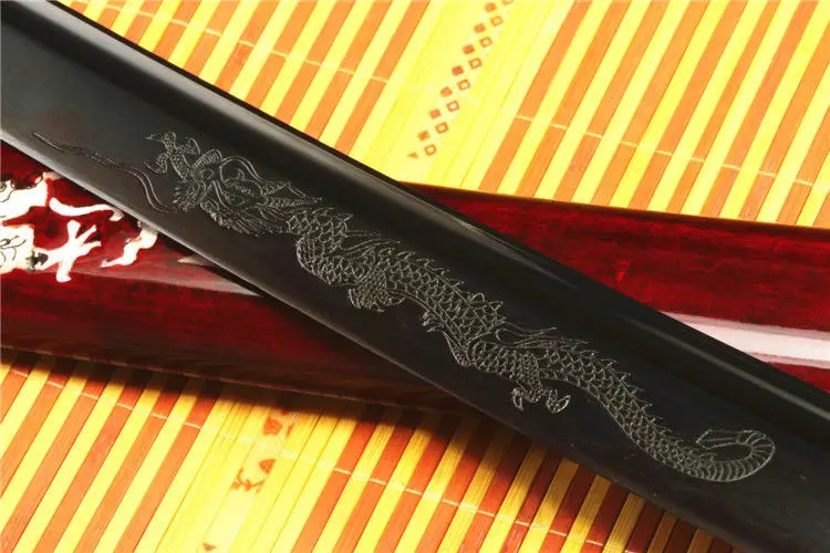 US $358.00 41DAMASCUS FOLDED STEEL CLAY TEMPERED BLACK HAS JAPANESE SAMURAI SWORD KATANA