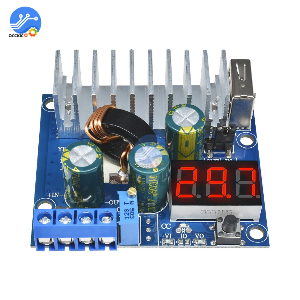 

DC-DC Converter Adjustable Step-up Module Power Supply 3~35V 6A USB Voltmeter Non-Isolated Step Up Module