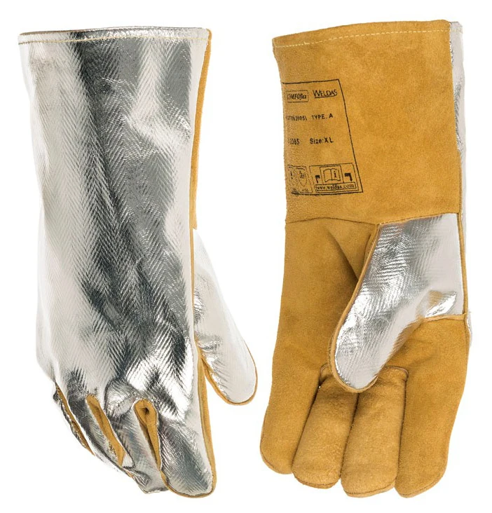 

High Heat Resistant Leather Welding Work Gloves Deluxe Leather TIG MIG Gloves Cow Split Leather Welding Gloves