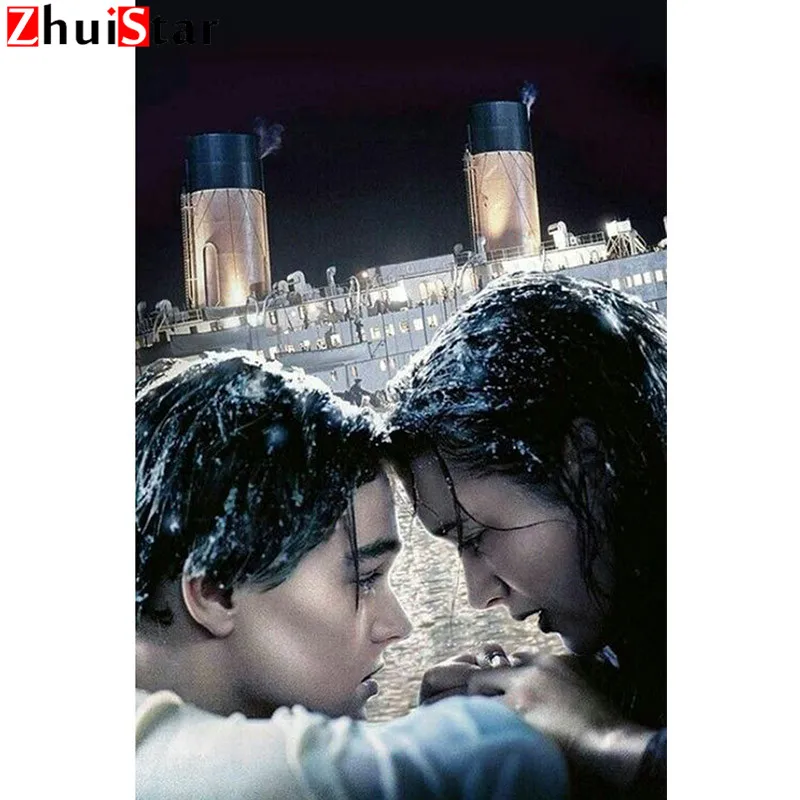 

Diamond painting 5D DIY movie Titanic cross stitch 3D diamond embroidery full square mosaic home decoration accessories ZWQ