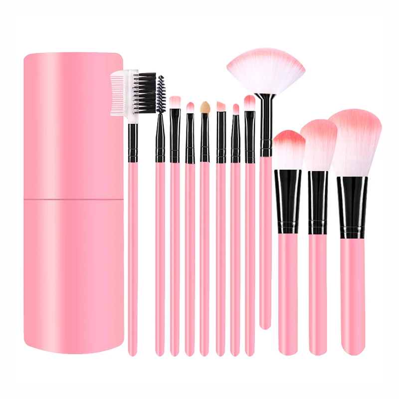 

Brand 12pcs Professional Makeup Brushes Tool Set Foundation Blush brow brush Eye Shadow lip brush Concealer Powder Brushes Kit