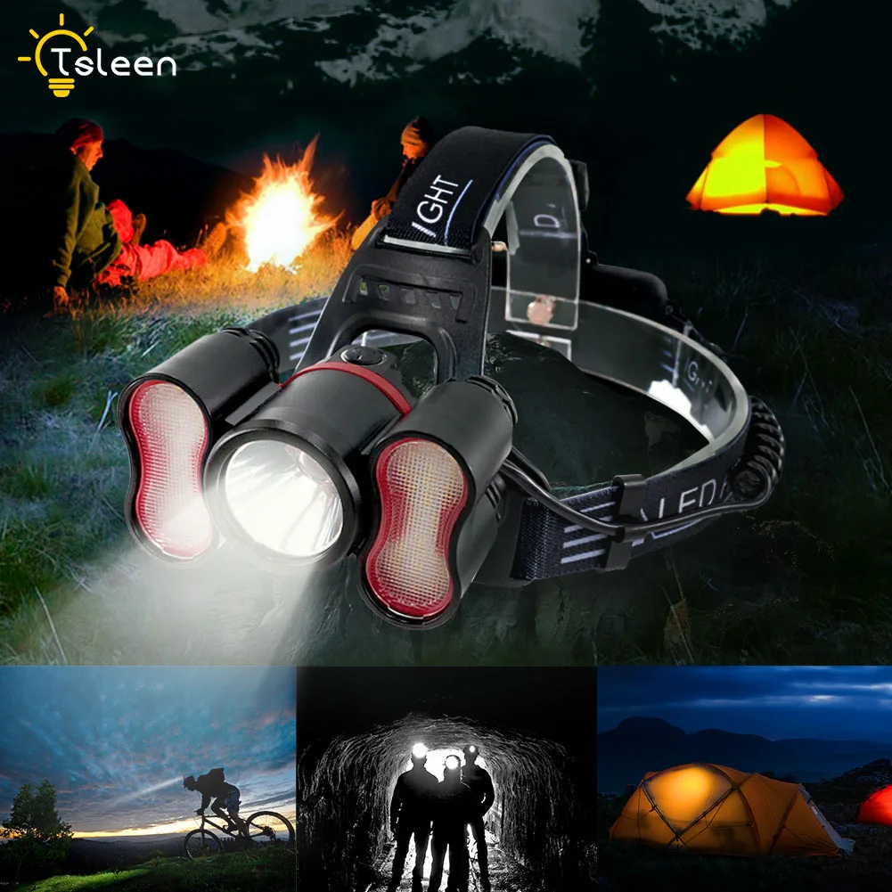 

Cree T6 Led Headlamp Zoomable Headlight Waterproof Head Torch Head lamp Fishing Hunting Light