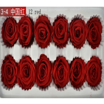 

Christmas gifts 12pcs/lot flowers wholesale immortal rose diy Preserved flowers material 3-4cm fresh flowers key pro