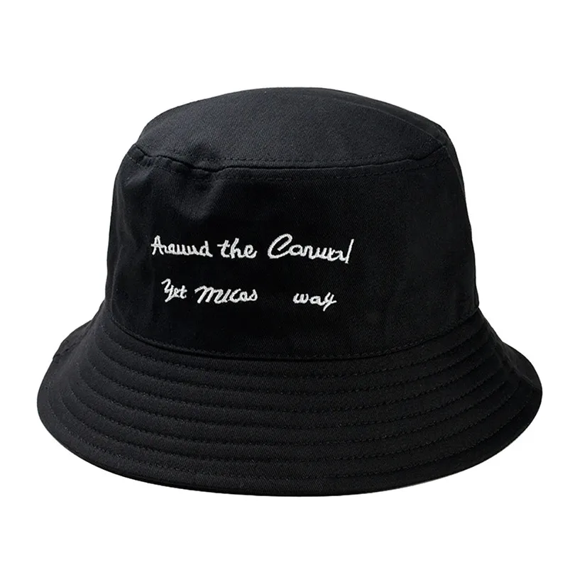 Winter Women Men Couple Fashion Fisherman Hat Unisex Embroidery Letter Hat Fashion Wild Sun Protection Cap Outdoor Hot H04 (4)