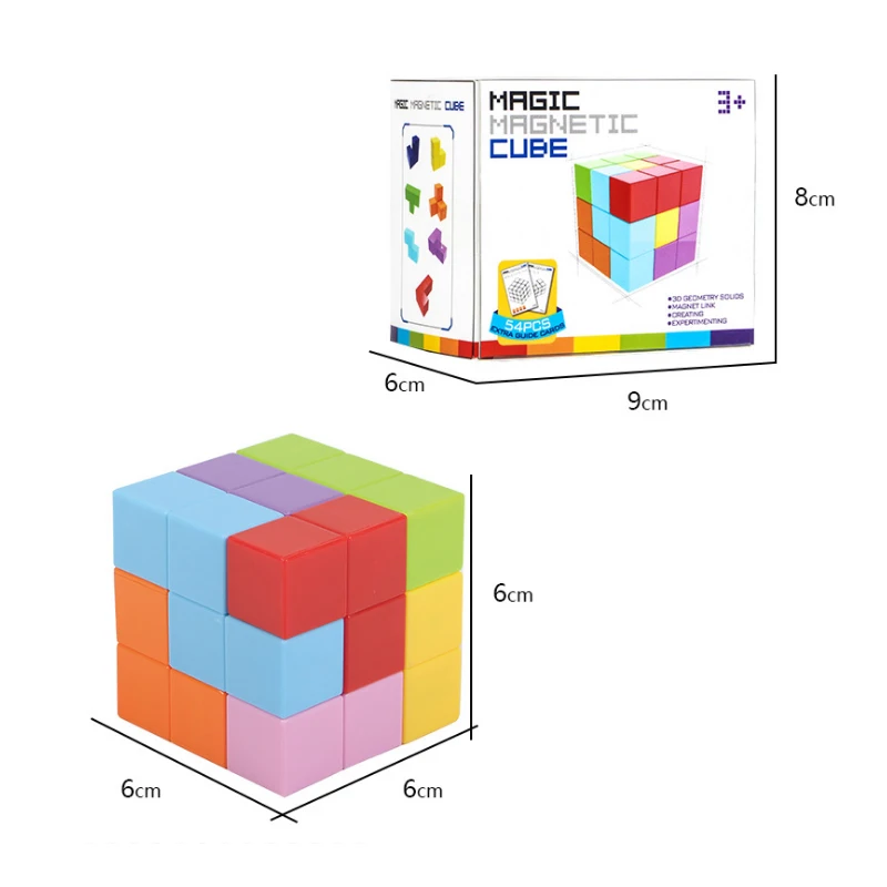 Магнитные строительные блоки магнитные плитки для детей развивающие игрушки для снятия стресса игры квадратные магниты кубический интеллект игрушки