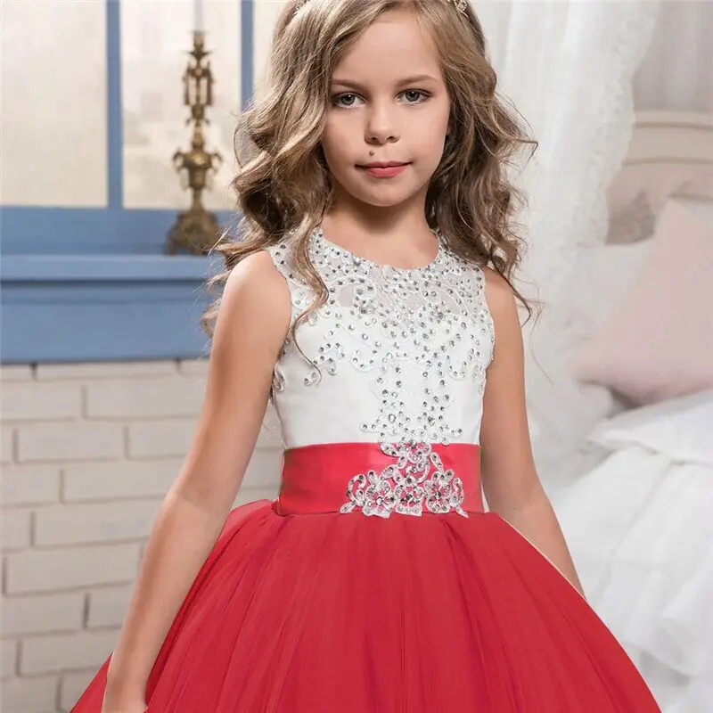 Formal Girl Princess Dress Christmas Dress Girl Party Gown Backless Kids Girls Prom Party Dress New Year Children's Clothing smocked baby dresses