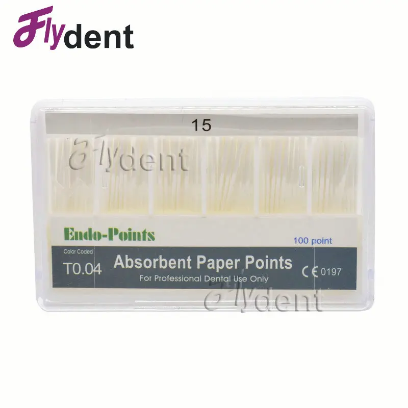 Зубные 0,04 taperAbsorbent бумажные точки 15-40# зубные материалы сильное поглощение чистого хлопка волокна стоматологическое оборудование - Цвет: 04sizs15