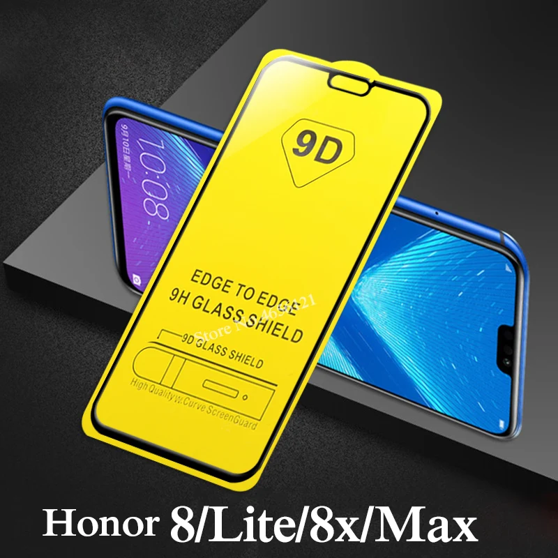 9d стекло для huawei honor 8 lite 8x max закаленное huwai honer световая защита экрана полное