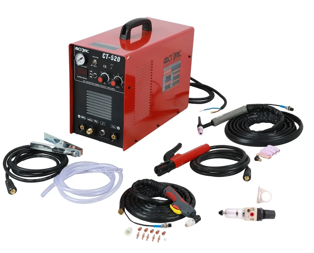 

IGBT CT520D welding machine CUT 50Amps TIG 200Amps MMA 200Amps 3 in 1 welding cutting 120/240V clean cutting thickness 12mm