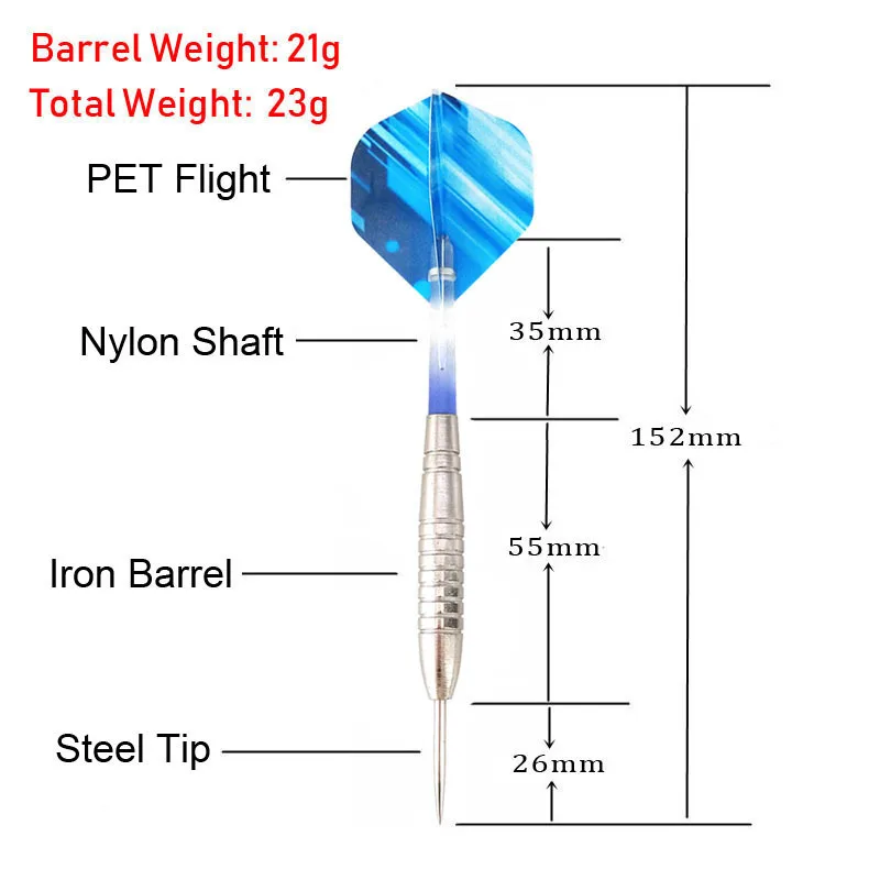 3 шт. 23 г стальной наконечник Дротика s Fox Smiling профессиональная Дротика s с нейлоновыми валами и цветной Дарт Filights