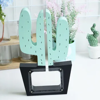 

Nordic Wooden Cactus Piggy Bank Kids Room Decoration Figurines Crafts Coin Money Box Photography Props Children Birthday Gift