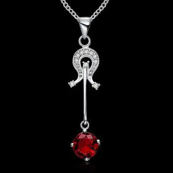 High Quality retail font b cheap b font Woman Silver Necklace Jewelry Gem Zircon N514