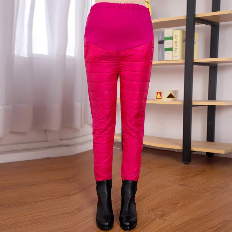 Plus Thickening Winter Autumn Maternity Leggings Pants For Pregnant Women Warm Cotton Padded Pregnancy Care Trousers Clothing (2)