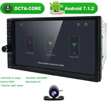 7″2G+32G Android7.1 Universal Car Audio Stereo GPS Navigation Double 2Din 1024*600 HD Head Unit Multimedia Player Octa Core WIFI