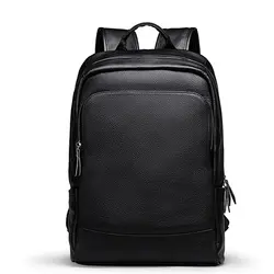Роскошный брендовый мужской рюкзак высокого качества 100% из натуральной кожи рюкзак мужской из натуральной кожи Модная дорожная сумка для