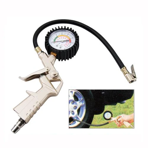 

THGS New Alloy Air Compressor Tyre Inflator Tool Gauge for Car Bicycle