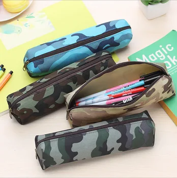 

Free ship!1lot=12pc!camouflage style canvas pencil Cosmetic storage bag / creative cute pen bag/ cartoon stationery bag