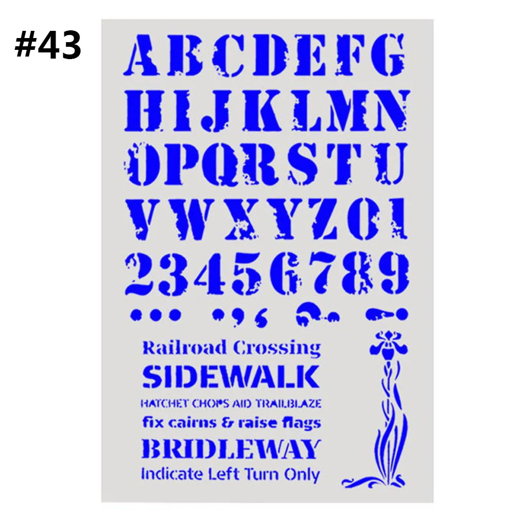

Number&Alphabet Style Craft Layering Stencils For Walls Painting Scrapbooking Stamp Album Decor Embossing Paper Card Template