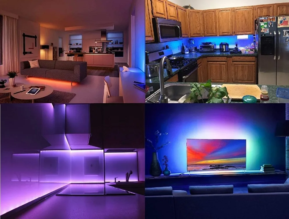 20 м 15 м RGB Светодиодная лента Водонепроницаемая 5050 лента свет с WIFI LED RGB контроллер Alexa Google Home управление телефоном для потолка