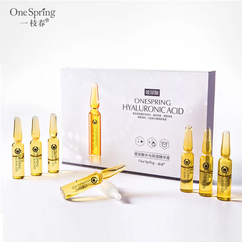 One Spring 7pcs Hyaluronic Acid Moisturizing Essence Hydrating Firming Skin Facial Essence 2ml