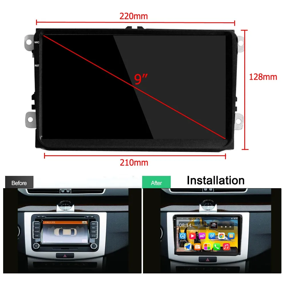 Flash Deal Car Video Player Android 5.1 9-inch Capacitive Touch Screen Built-in WIFI Bluetooth GPS Navigation Car Multimedia Player 0