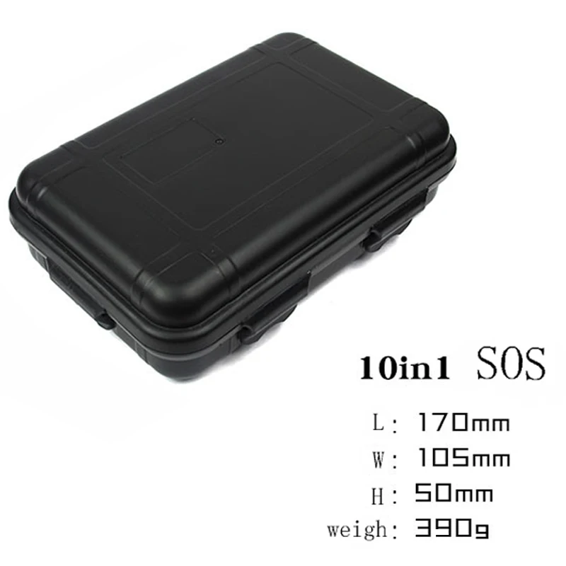 Billige Camping 10 in 1 überleben kit Set outdoor tourismus Multifunktions Erste hilfe SOS EDC Notfall selbstverteidigung für überleben box