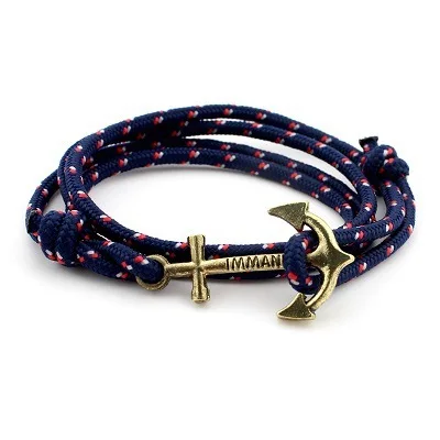 16 Style Hommes Bijoux Marine vent DIY Anchor Bracelet Armure Multicouche Bracelet pour les Femmes Cuir