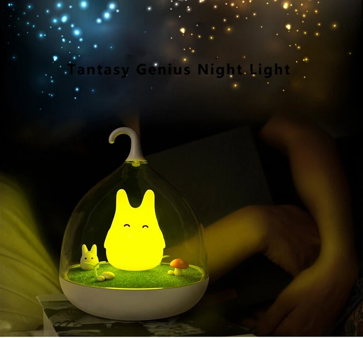 Прекрасный птичья клетка Тоторо Портативный сенсорный датчик USB светодиодный ночник для детей прикроватный декоративный светильник для дома подарки для детей