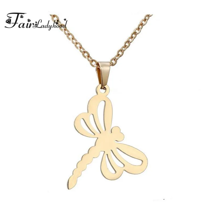 Ожерелье свитер из нержавеющей стали|dragonfly necklace|chain necklacenecklace cute |