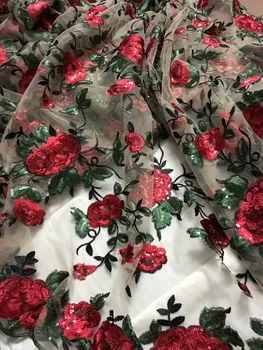 

top quality Sat-10797 french lace fabric african lace fabric with embroidery mesh tulle fabric