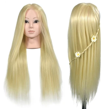 

Blonde Women Educational Training Hairdresser Styling Head Mannequin Head Hair Maniqui Hairdressing Practice Heads Maniquies