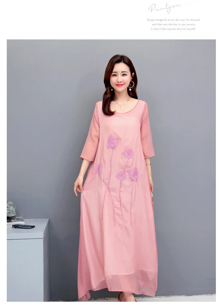 Women Dresses Evening Party Summer Vintage Embroidery Maxi Long Formal Dress Women Elegant Plus Size Vestidos De Novia 2019 6