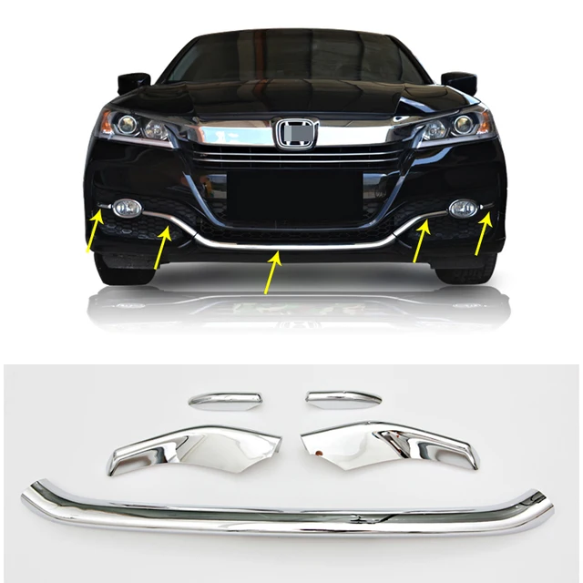 ABS chrome Car modified decorative accessories Front bumper lip grille