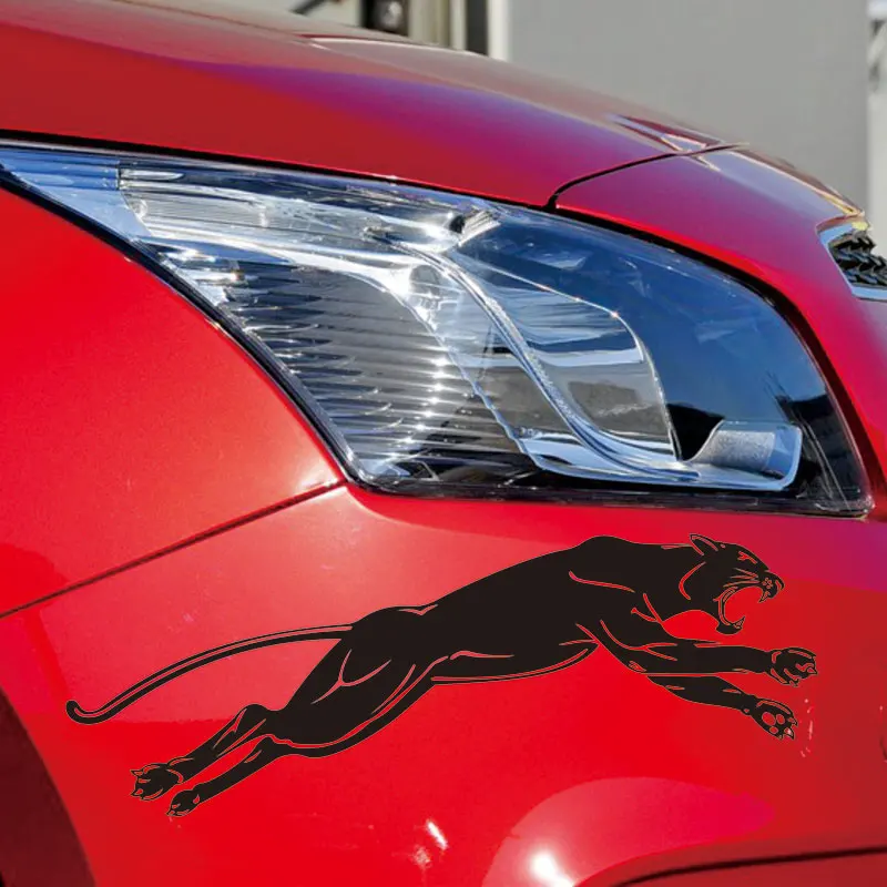 Cartton Styling Leopard Creative Decal Car Bumper Body Scratches Cover