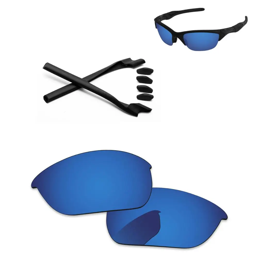 PapaViva поляризованные Сменные линзы и черный комплект прорезиненных дужек для аутентичной полукуртки 2,0 солнцезащитные очки Рамка-несколько вариантов - Цвет линз: Deep Water