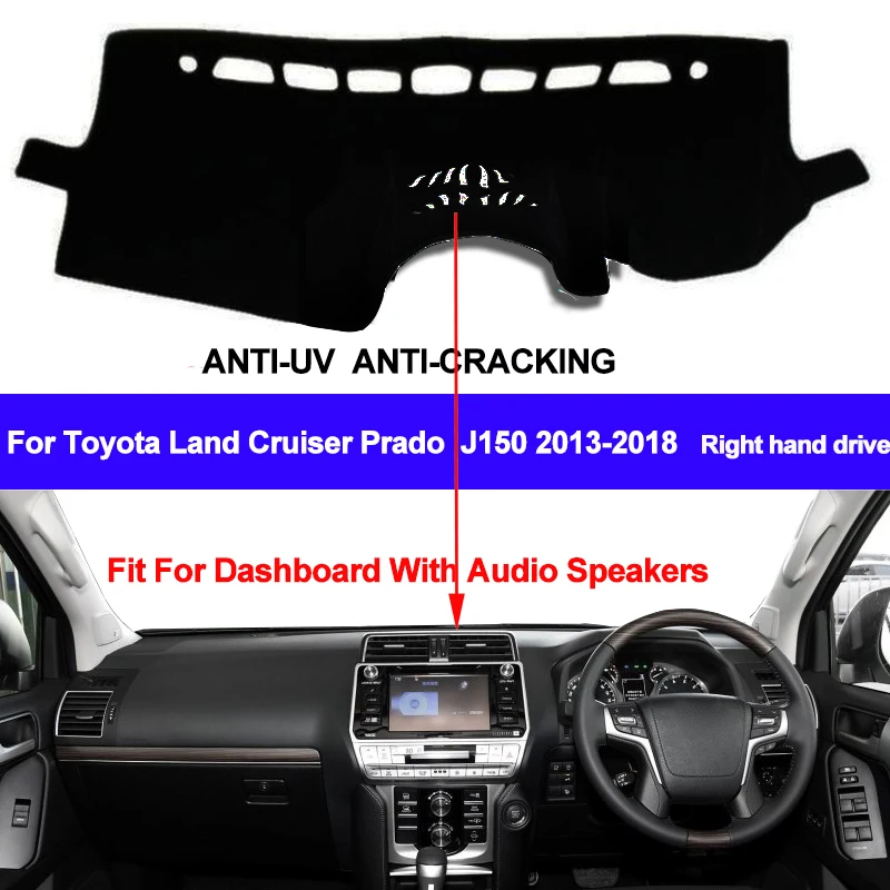 TAIJSRHDCarDashboardCoverDashMatForToyotaLandcruiserPrado