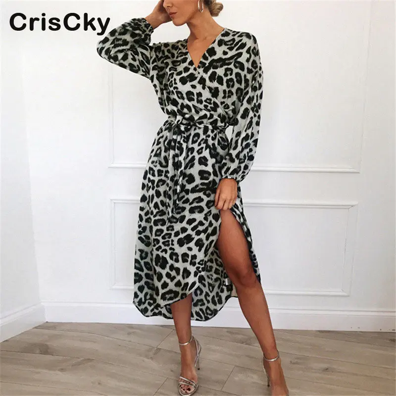 CRISCKY Fashion Summer Woman Casual Dress Plus Size Women V Neck Long Sleeve Bandage Midi Dresses Ladies Elegant Loose Dress CRISCKY Fashion Summer Woman Casual Dress Plus Size Women V Neck Long Sleeve Bandage Midi Dresses Ladies Elegant Loose Dress