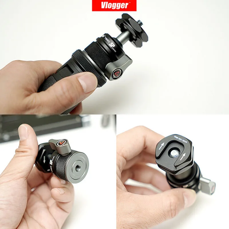  Vlogger Monitor Mount 360° Damping Support 90° Vertical Monitor Bracket Stand Holder 1/4 Screw for 